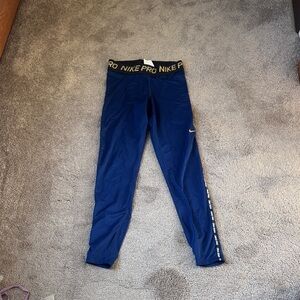 Nike Pro Blue Leggings SIZE S